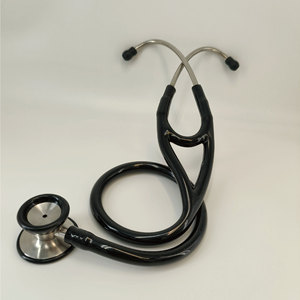 Stéthoscope en acier inoxydable Kt-109, double tête, diaphragme simple, noir, dispositif médical pour usage clinique - Product Image 1