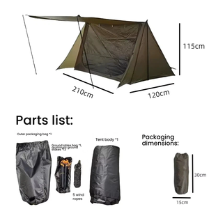 Tente de <span class=keywords><strong>camping</strong></span> portable ultra-légère et imperméable à couche unique pour l'extérieur, abri polyvalent pour pique-nique en parc - Product Image 6