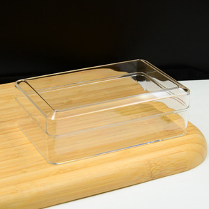 Boîte de rangement rectangulaire en plastique transparent de qualité alimentaire avec couvercle pour biscuits, gâteaux, desserts et emballages de pâtisserie - Product Image 2