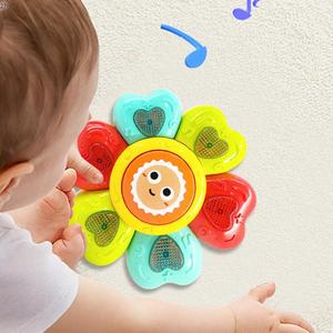 Instrumentos musicales Montessori <span class=keywords><strong>para</strong></span> bebés, juguetes musicales, forma de flor de sol, luces multifunción, música eléctrica, juguetes de tambor de mano - Product Image 4