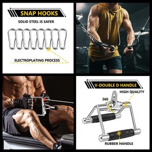 CZFIT Durable Polyester 15 lb Load Capacity Gym Equipment Handle Bar Grip for Universal Lat Pull Down <b>Strength</b> <b>Training</b> - Product Image 6