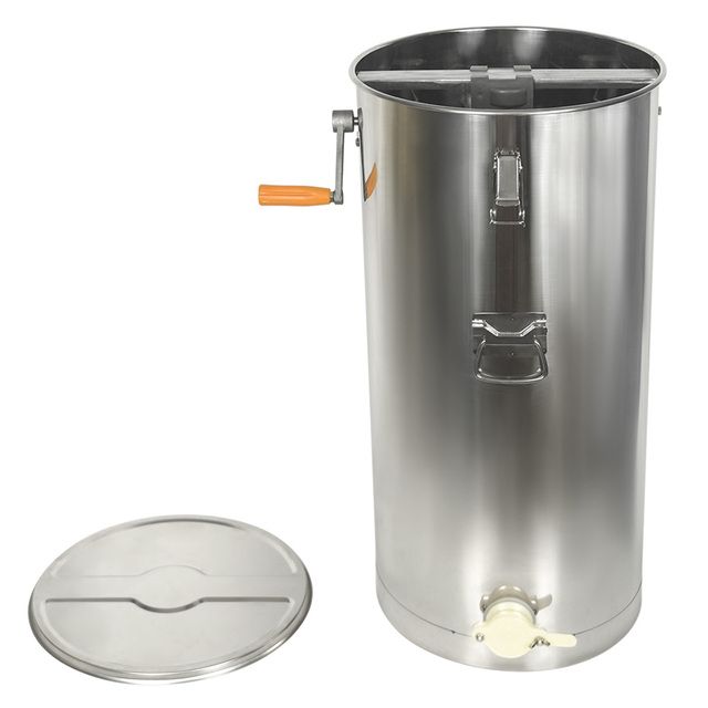 New Witbee Beekeeping Equipment 2-Frame Manual Stainless Steel Honey Extractor with Plastic Honey Gate