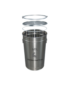 Tambor de acero inoxidable de 60 litros con grifo/Tambor de acero inoxidable para miel - Product Image 1