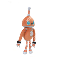 PP-Baumwoll-Roboter-Plüschtier Anpassbare Roboter-Plüschtiere Orange Besticktes Roboter-Plüschtier mit OEM ODM
