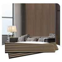 Panneau acoustique en bois de chêne stratifié à lattes insonorisant en MDF facile à installer pour auditorium