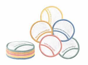 Disques démaquillants lavables, écologiques, naturels, réutilisables, en coton et bambou bio, 8 cm, pour femmes, 2-4 couches - Product Image 2