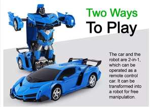 KYK nouveau <span class=keywords><strong>2023</strong></span> 2 4G geste Induction déformation Robot radiocommandé transformer Robot voiture jouets télécommande pour enfants - Product Image 6