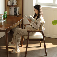 Table et chaises de salle à manger en bois de noyer massif de luxe léger Design moderne chinois avec accoudoir sédentaire Livraison gratuite