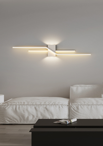 モダンゴールドロングウォール壁取り付け用燭台屋内リニアストリップウォールランプ装飾北欧リビングルームウォールライト - Product Image 6