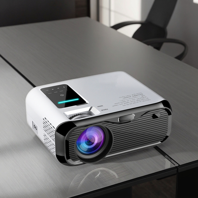 E501H Home Theater 1080P HD LED LCD Projector with Android 9.0 USB 4K Support HIFI Stereo Portable for Teaching & Meetings
