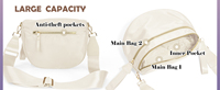 Sac bandoulière personnalisé en nylon antivol avec large sangle réglable pour loisirs et mode