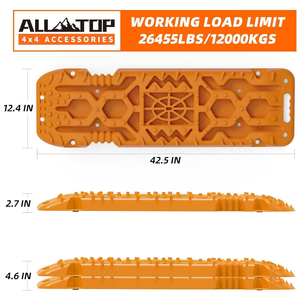 ALLTOP <span class=keywords><strong>4X4</strong></span> Planche de récupération et de <span class=keywords><strong>traction</strong></span> en nylon 108x31x7, lot de 2, pour évacuation de véhicule tout-terrain - Product Image 6