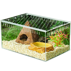 Scorpion Lizard Plastic Reptile Terrarium Breeding Box Acrylic Turtle Wild Trap Holding Large Box