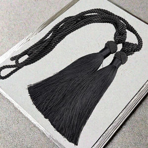 Cadena Decorativa para Sala de Estar, Borla Grande de Poliéster Dorado con Nudos Chinos, Amarre para Cortinas, Decoración Textil para el Hogar - Product Image 3