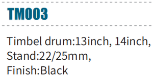 Оптовая продажа/OEM/заводская цена, лучший выбор продуктов TM003, набор барабанов 10 + 11 дюймов - Product Image 2