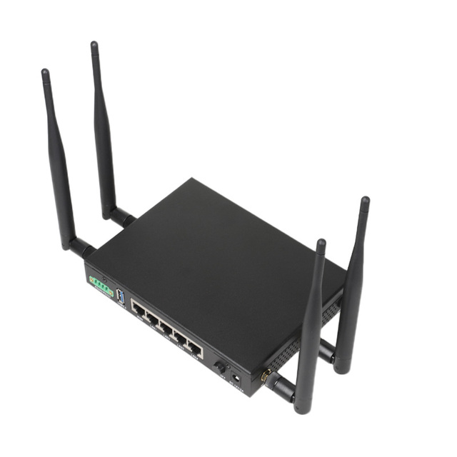 Flexible Dormitory Network Router WiFi6 AX1800 BLE External Antenna 4G 5G Module Openwrt 5g Sim Router