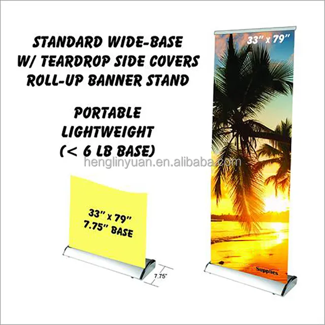Portable Widescreen Roll Up Banner Stand Portable Roll Up Banner Retractable Stand Banners with Custom Graphic