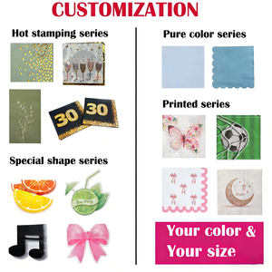 Servilletas de Papel Desechables con Estampado de Mariposas Florales <span class=keywords><strong>para</strong></span> Suministros de Boda, Hoteles y Cafeterías - Product Image 3