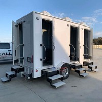 Remorque WC mobile climatisée de luxe sur mesure pour extérieur, fabriquée en Chine