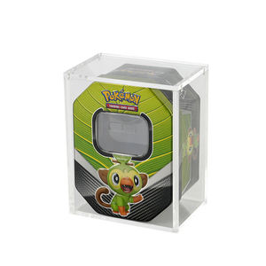 Factory Custom 99% UV Protective Clear Sealed Acrylic Pokemoned <b>Mini</b> Tin Display <b>Box</b> - Product Image 2