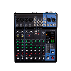 Console de mixage sonore professionnelle EIF MG 10 XU 10 canaux en métal pour scène avec fonction d'enregistrement USB intégrée - Product Image 1