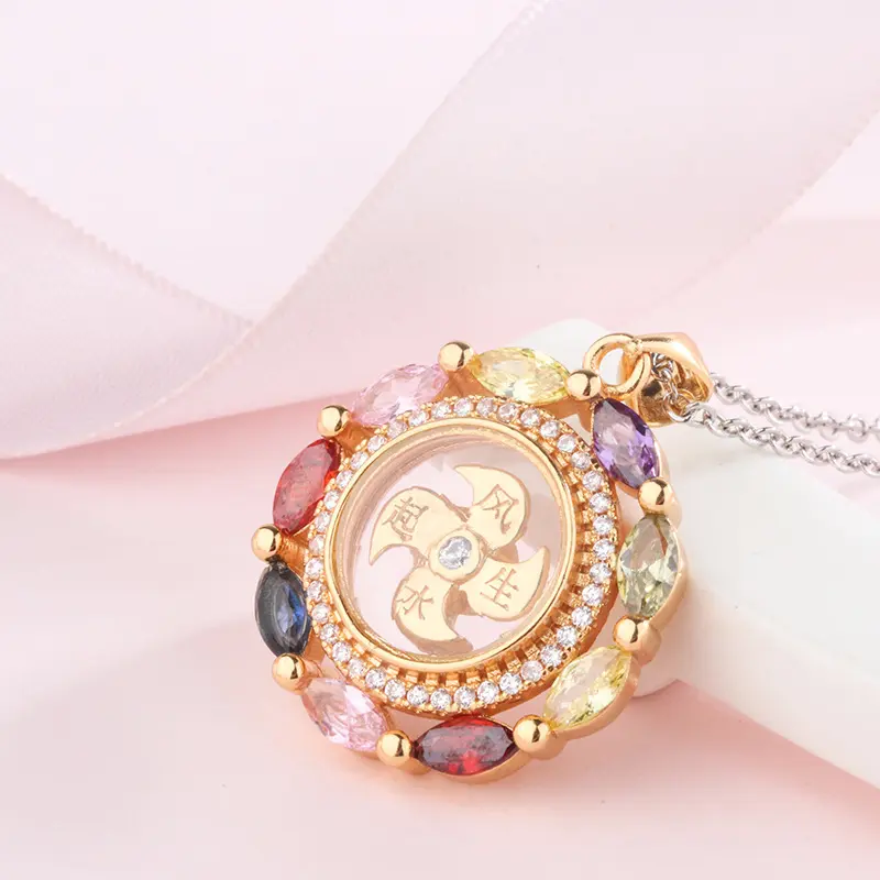 Thailand Longbao Ben Temple Transit Wheel Wholesale Southeast Asia hot selling time to come sun pendant female jewelery