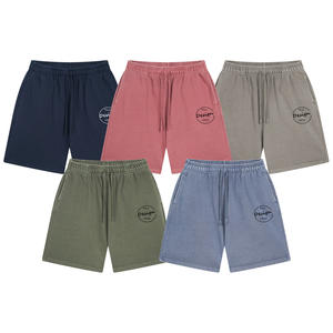 420 GSM 100% coton hommes Baseball Shorts personnalisé décontracté français éponge poids lourd haute qualité épais cordon solide décontracté lavage - Product Image 1