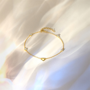 Nouveaux Bracelets Ajustables Cœur et Étoile à Quatre Branches en Zircon Tendance 2024 - Product Image 2