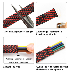 PET 편조 슬리브 내열 확장 와이어 보호 브레이드 슬리브 케이블 블랙 PET 편조 케이블 슬리브 - Product Image 6