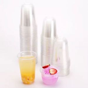 Vasos Desechables Modernos de Plástico PET en Forma de U de 89 mm y 12 oz para Helado, Café Frío, Agua Mineral, Jugo, Vasos Transparentes de Alta Calidad con Tapas - Product Image 4
