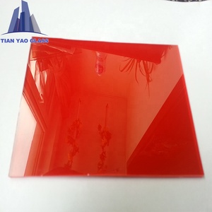 Vente en gros de <span class=keywords><strong>verre</strong></span> laqué teinté rouge teinté à bas <span class=keywords><strong>prix</strong></span> <span class=keywords><strong>pour</strong></span> la décoration - Product Image 4