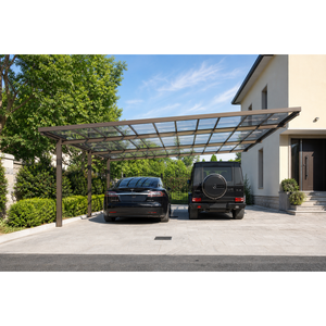 Cochera Moderna de Aluminio, Kit de Instalación Modular Fácil, Configuración de Doble Plazo para Estacionamiento en Exteriores, Jardín, Hogar y <span class=keywords><strong>Garaje</strong></span> - Product Image 5
