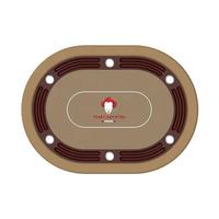 YH Crazy Clown Petite Table de poker Texas Holden en bois de forme ovale de 1.2m pour club de poker