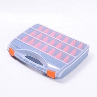 Boîte de rangement d'outils Pièces détachées pour vis Organisateur transparent avec grilles amovibles
