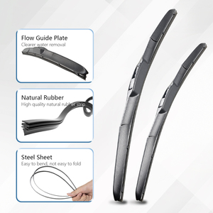 Balais d'essuie-glace hybrides universels haut de gamme à trois sections pour 99 % des voitures, essuie-glaces hybrides haute performance 14"-28" - Product Image 2