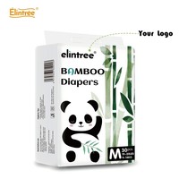 Couches pour bébé en bambou biodégradable Elintree Premium, super absorbantes, prépliées, marque personnalisée, vente directe d'usine, couches jetables