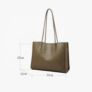 Wholesale Custom Genuine Leather Handbags for Women Shoulder <b>Tote</b> Bags - Product Image 2