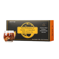 Sachets de thé aux herbes pour ventre plat 150g Ginseng & Maca 10 sachets par boîte Formule professionnelle certifiée GMP Durée de conservation de 18 mois