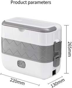 Boîte à lunch électrique multifonctionnelle 2L en acier inoxydable 304, chauffante et isotherme, pour cuisson et conservation des aliments - Product Image 2