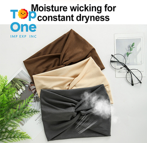 Top One unisexe mince bandeau Logo personnalisé résistant à l'eau et en vrac livraison gratuite Skinny Sport tissu haut noeud bandeau - Product Image 3