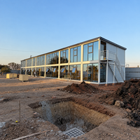 Maison préfabriquée en conteneur pour réinstallation d'urgence avec fenêtres en PVC, Casas Contenedor Para Emergencias, Bâtiment de bureaux