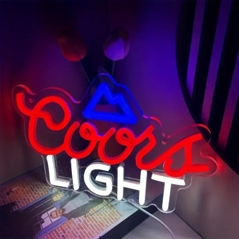 1 carved cold light neon sign - home, KTV, bedroom color wall LED decoration - party and birthday atmosphere