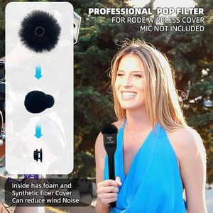 Parabrisas Pop Filter Wind Muff Sistema de doble canal Exterior Dead Cat Parabrisas para <span class=keywords><strong>Rode</strong></span> Wireless <span class=keywords><strong>Go</strong></span> <span class=keywords><strong>II</strong></span> <span class=keywords><strong>Rode</strong></span> <span class=keywords><strong>Go</strong></span> 2 Accesorios - Product Image 4