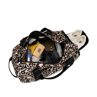 À la mode étanche imprimé léopard pliable polochon Gym Fitness sac femmes PC sacs de voyage nuit Weekender aventures