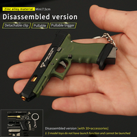 Prix d'usine TTIG34 Alloy Empire Metal 7.5 CM Porte-clés pistolet jouet à éjection de douilles avec balles réduites