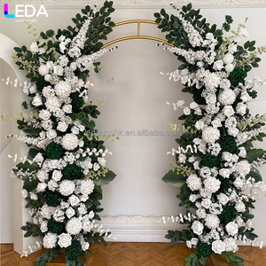 LEDA Artículos para Eventos de Boda, Camino de Mesa de Rosas Rojas Artificiales, Modelo Clásico Hecho a Mano - Product Image 3