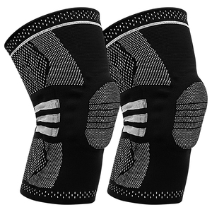 Rodillera Deportiva de Nylon al por Mayor, Rodilleras Elásticas Tejidas Suaves con Compresión y Soporte Protector para la <span class=keywords><strong>Rodilla</strong></span> - Product Image 4