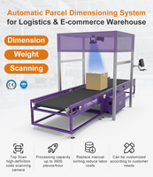 Solution d'automatisation d'entrepôt intelligente GOSUNM : Système DWS dynamique 3000 PPH, trieur à bande de pesage 60 kg à lecture supérieure pour l'e-commerce