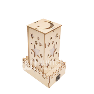 Lanterne en bois à faire soi-même Wincent, lumière de nuit, modèle de puzzle 3D, lune croissante, décoration céleste, cadeau <span class=keywords><strong>pour</strong></span> enfants et adultes, chambre à coucher - Product Image 2