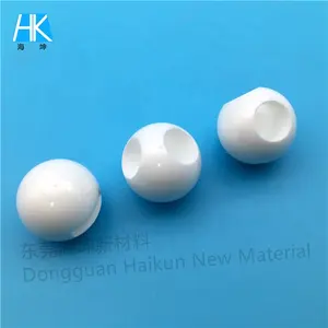 Pump Industrial Machined Zirconia Ceramic White Valve Bead Ball With Hole